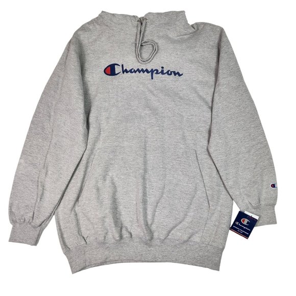 Champion Mens Pullover Graphic Hoodie Size XLT Big & Tall Gray Lightweight NWT - Picture 2 of 11